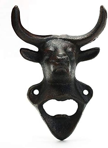  Wall Mounted Bottle Opener, Cast Iron Cool Deer Head Bottle Opener, Beer Coke Beverage Bottle Cap Opener, Vintage Rustic Style Wall Hanging Opener, Bar Farmhouse Wall Ornament, Practical Gift