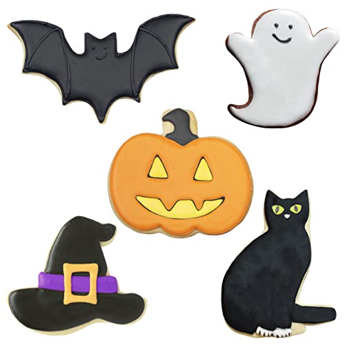  Halloween Cookie Cutter Set 5-Pcs. Premium Made In USA By Ann Clark