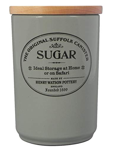  Airtight Sugar Canister In Dove Grey, Made In England