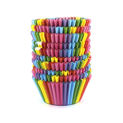  Baking Cups Cupcake Liners, Standard Sized, 300 Count (Rainbow)