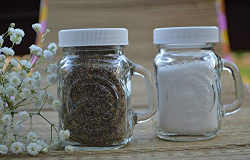  Ball Mason Jar Glass Salt And Pepper Shakers, Pack Of 2, Clear