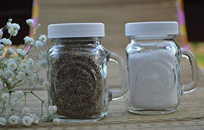  Ball Mason Jar Glass Salt And Pepper Shakers, Pack Of 2, Clear