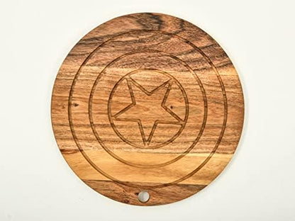  Organic Acacia Kitchen Cutting Chopping Board Platter Wine Holder With Handles For Butcher Block Cheese And Vegetables Fruit & Salad (Butterfly Board 11"L X 13"W)