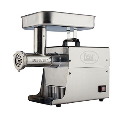  Products 17791 Big Bite #8 .5HP Stainless Steel Electric Meat Grinder, Silver