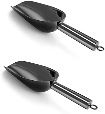  3OZ Mini Scoop Set Of 2, P&P CHEF Stainless Steel Candy Sweet Ice Cube Scoop For Home Bar Buffet Wedding Canisters, Easy Clean & Durable - Gold