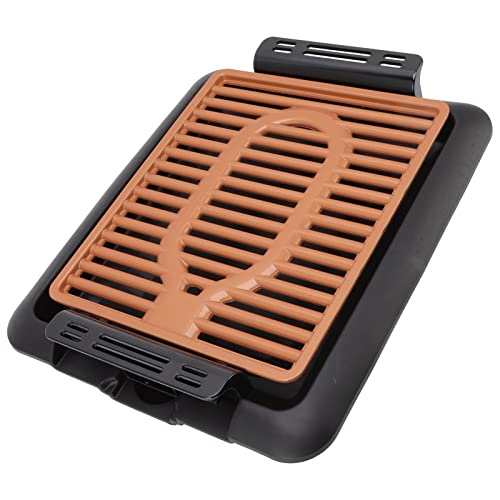  Healthy Electric Frying Pan Durable NonStick No Smoke Copper Large Electric Frying Pan Removable Tray Fast Heating For Party US Plug 125V