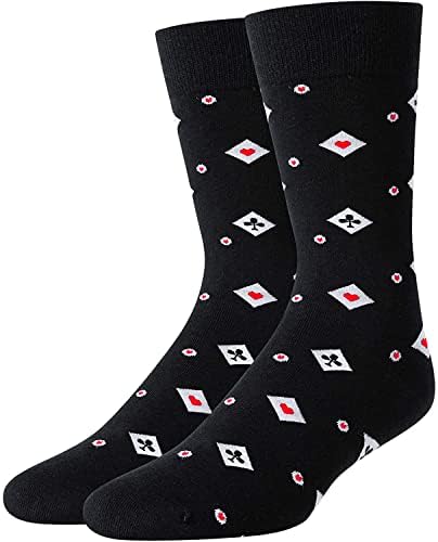  SOCKFUN Men's Poker Dice Math Teeth Bestmen Einstein Golf Crew Gift Socks