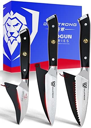  Paring Knife - 3.5 Inch - Shogun Series ELITE - Damascus - AUS-10V Japanese Super Steel Kitchen Knife - Vacuum Treated - Vegetable, Fruit Knife - W/Sheath