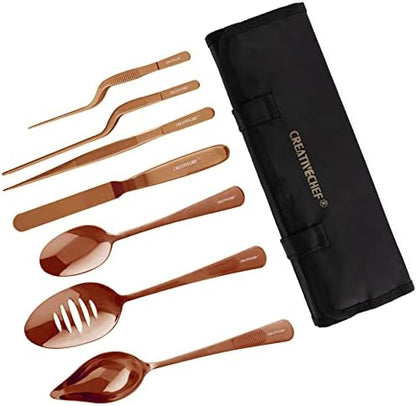  Professional Chef Plating Kit, 10 Piece Culinary Plating Set, Black, Stainless Steel (10 Piece, Black)