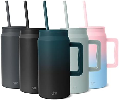  50 Oz Mug Tumbler With Handle And Straw Lid | Reusable Insulated Stainless Steel Large Travel Jug Water Bottle | Valentines Gifts For Him & Her | Trek Collection | 50oz | Graphite