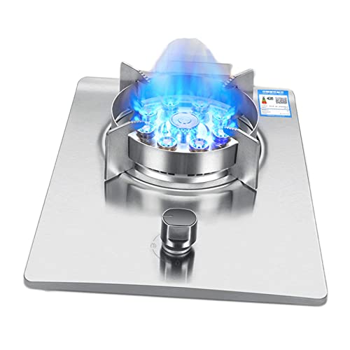  Gas Stove, Stainless Steel Cooktop 16.9in Burner, Desktop And Recessed Installation Suitable For Kitchen And Camping Gas Stoves,7.2KW (Size : NG)