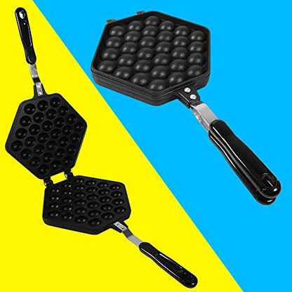  Egg Bubble Waffle Baking Mold Pan, Aluminum Alloy Nonstick Diy Eggettes Pan Egg Bubble Cake Baking Mold Plate Using For Home