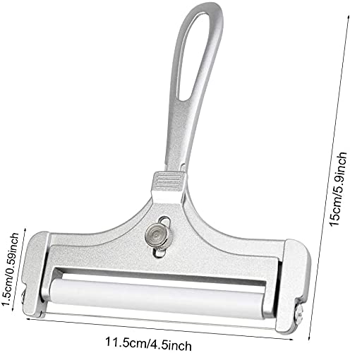  Stainless Steel Wire Cheese Slicer, Adjustable Thickness Cheese Cutter For Soft, Semi-Hard Cheeses Kitchen Cooking Tool