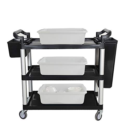  4-pack Bus Tubs Commercial, 8 L White Plastic Wash Basin Bus Box