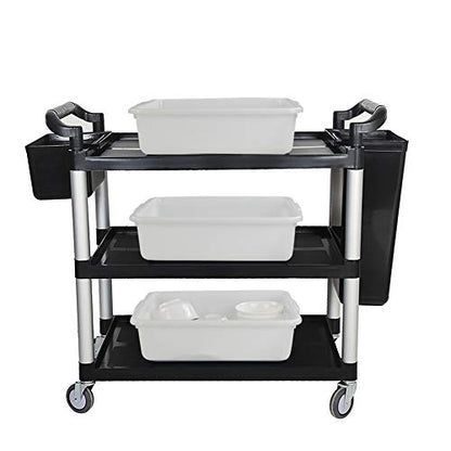 4-pack Bus Tubs Commercial, 8 L White Plastic Wash Basin Bus Box