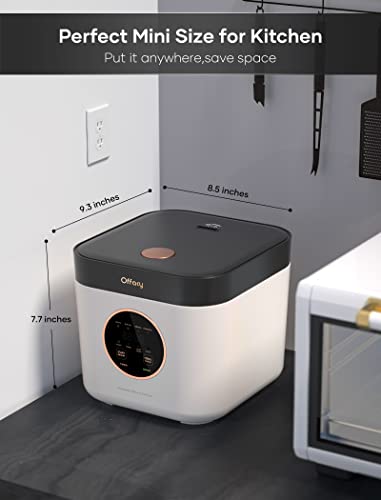  Rice Cooker, Mini Rice Cookers With Keep Warm, 3 Cups (Uncooked), Smart Fuzzy Logic, 24-H Delay Timer, Nonstick Inner Pot, For Soft White Rice, Brown Rice, Sushi, Porridge (Small)