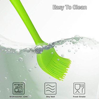  ILCONY 8.4" Silicone Basting Pastry Brush - Perfect For Oil Butter Spread, Marinades, Baste, BBQ, Grill, Cooking - BPA Free, Food Grade Material, Dishwasher Safe (3, 8.4 Inches)