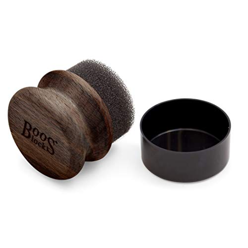  John Boos APPLICRND-W Butcher Block Oil & Cream Applicator, 2.5x2.5x2.5, Walnut Wood