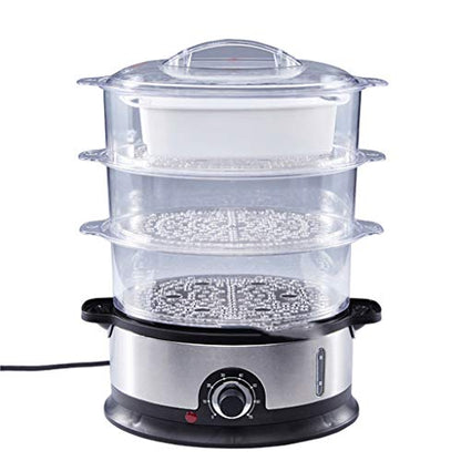  WAZTT Home Electric Food Steamer Multifunctional Steamer Pot Automatic Power-Of 3-Layer Large Capacity Seafood Steamer Cooker