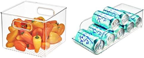  IDesign BPA-Free Plastic Deep Kitchen Storage Bin With Handles, Spice Rack
