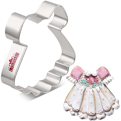  Princess Dress Cookie Cutter - 4 X 4.2 Inches - Stainless Steel