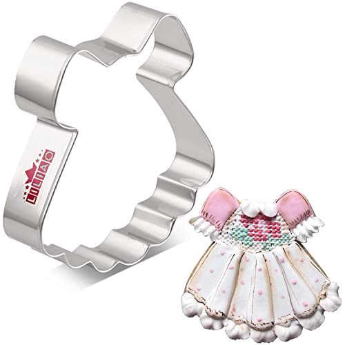  Princess Dress Cookie Cutter - 4 X 4.2 Inches - Stainless Steel