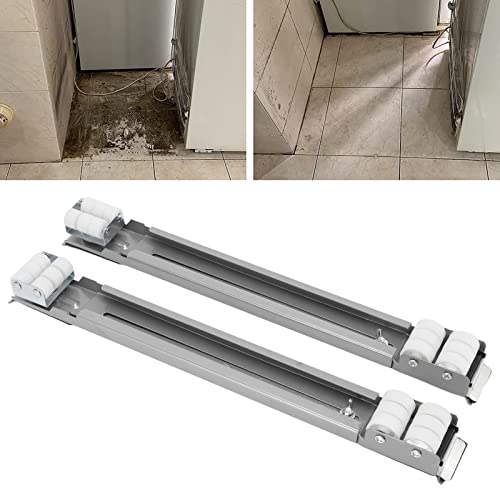  Refrigerator Appliance Rollers, 24 Wheels Detachable Portable Easy To Move Universal Wheel Base Heavy Duty Appliance Rollers Load Bearing 300KG For Dryers(Silver)