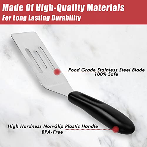  Professional Mini-Serving Spatula, Stainless Steel Cutter And Serve Turner For Serving, Flipping Or Cooking, Ideal For Brownies, Tiramisu, Cakes, Lasagna Or Cookie Etc.