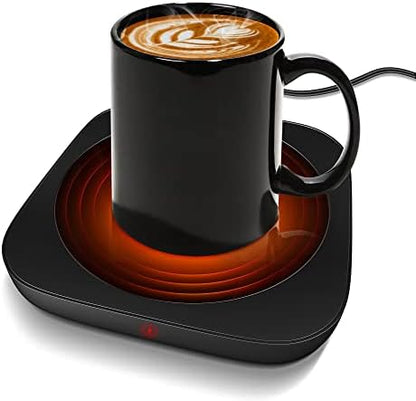  Lectric Coffee Cup Warmer For Desk, Smart Coffee Mug Heater Warmer For Home Office, Warming Plate For Tea, Milk & Candle – ENIGMA (White)