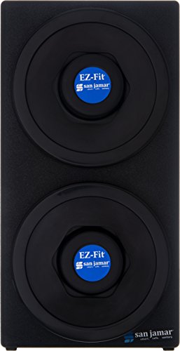  San Jamar C2902 EZ-Fit Dimension Polystyrene Beverage Dispenser Cabinet With Black Trim Rings, 7-3/4" Width X 15" Height X 23-3/4" Depth, Black