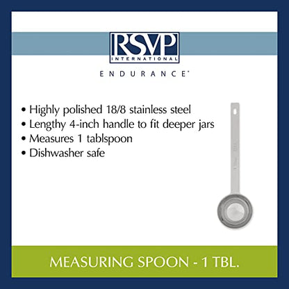  Endurance Kitchen Collection Open Stock Measuring Spoon, Stainless Steel, Dishwasher Safe, 1-Tablespoon