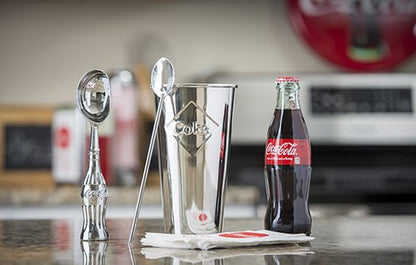  Craft Coca-Cola CC308 Ice Cream Scoop With Contour Bottle Handle And Chrome Plated Metal, Red
