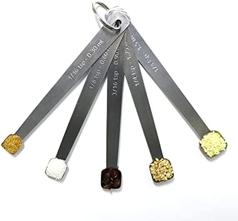  1 Teaspoon(1Tsp | 5 ML | 5 Cc | 1/3 Tablespoon) Single Measuring Spoon, Stainless Steel Individual Spoons, Long Handle Spoons Only