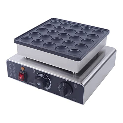  25 Slots Mini Dutch Pancake Maker, 800W 110V Electric Waffle Maker Non-stick Muffin Maker Machine For Bakery Restaurant Snack Bar Home Kitchen - Make Muffins Pancakes In 1-5 Minutes