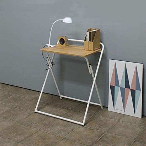  EYHLKM Outdoor Portable Folding Table, Home Computer Desk Study Desk Folding Desk Small Square Table