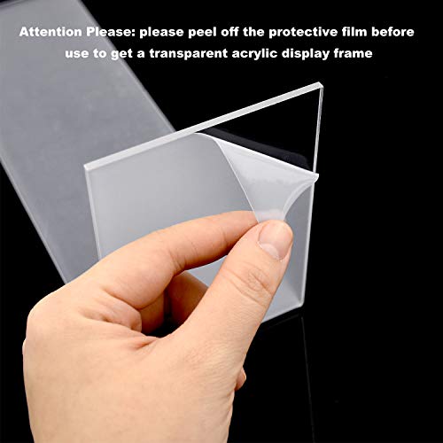  5 Pack Clear Acrylic Display Risers, 5 Sizes Acrylic Jewelry Display Riser Shelf Showcase Fixtures For Cake Candy Display Stand