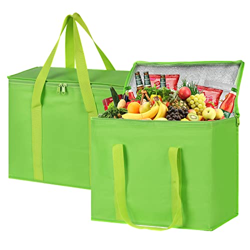  Insulated Trunk Organizer For Car, Storage, Reinforced Handles, Collapsible Multi-Compartment Car Organizers Foldable And Waterproof, 600D Oxford Polyester, Suitable For Any Car, SUV, Mini-Van Reusable Grocery Bag,