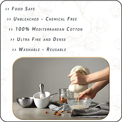  Otton Farm Cheesecloth, Grade 100 - XL; 9* - 18-45 Square Feet (36x36 Inch), 100% Natural Unbleached Cotton, Food Grade