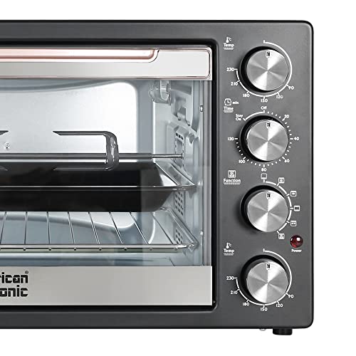  Mported 42 Litre Oven Toaster Griller, Convection, Dual Thermostat, 120M Timer & Toughned Glass Door, Inner Light -Ami-Otg-42Ldx 12 In 42 Litre Black