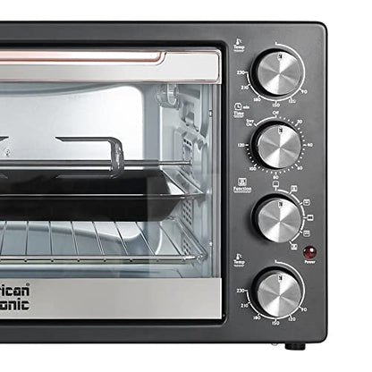 Mported 42 Litre Oven Toaster Griller, Convection, Dual Thermostat, 120M Timer & Toughned Glass Door, Inner Light -Ami-Otg-42Ldx 12 In 42 Litre Black