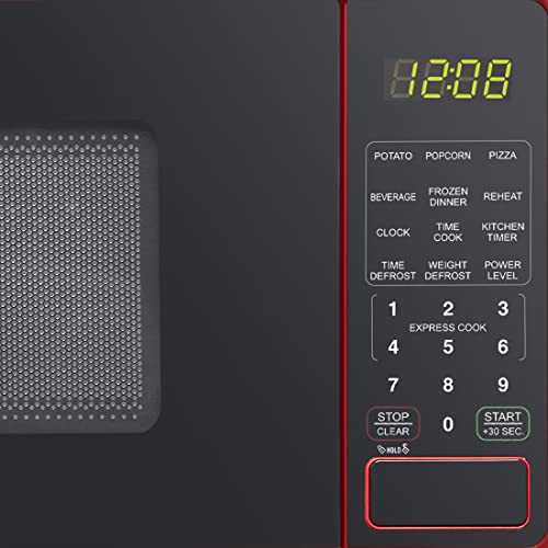  0.7 Cu. Ft. Countertop Microwave Oven, 700 Watts, Red