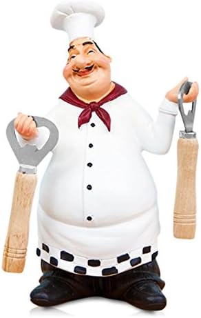  Resin Decorative Ornaments,Kitchen Decor,Cook Statue,French Chef Figurines With Toothpick Holder
