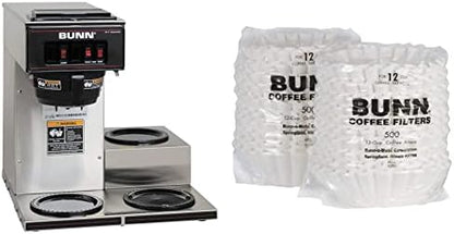 BUNN® VP17-3, 12-Cup Low Profile Pourover Commercial Coffee Maker, 3 Lower Warmers, 13300.0003