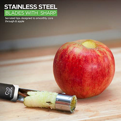  Pple Corer Stainless Steel With Soft Rubber Handle, Apple Corer Tool For Pears, Bell Peppers, Kitchen Gadget Tool For Apple Core Remover Tool, Apple Peeler And Corer