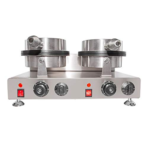  Cone Waffle Maker | Nonstick Cone Iron (2-Head)