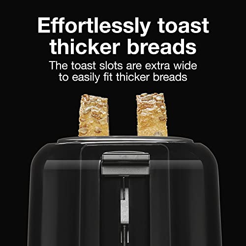  22215PS Extra-Wide Slot Toaster With Cool Wall, Shade Selector, Toast Boost, Auto Shut-off And Cancel Button, Black, 2-Slice-Discontinued