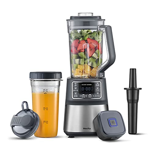  Professional Kitchen Blender With Vacuum Pump, Sport Bottle, Electric High Speed Blender For Shakes And Smoothies Juice Soup Baby Food Frozen Fruits, LCD Display, Food Processor, Auto Clean, 53 Oz, 120V, 1000W