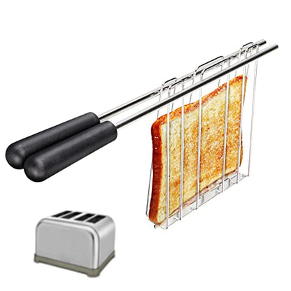  Sandwich Cage For Toaster, Toaster Tong Sandwich Rack, Classic Toaster Sandwich Clip, Stainless Steel Toaster Cage Accessory