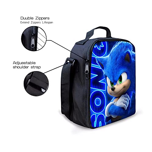  Anime Backpack Cute Lightweight Upgrade 3 Piece Bookbag Set With Lunch Box And Premium Pencil Case Set For Man Women
