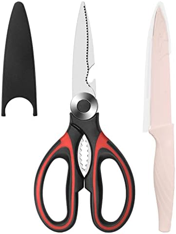 Kitchen Scissors,Heavy Duty Food Scissors,Multipurpose Stainless Steel Food Scissors For Poultry,Fish, Meat, Vegetables Herbs, Bones, Dishwasher Safe,2-Pack Kitchen Shears